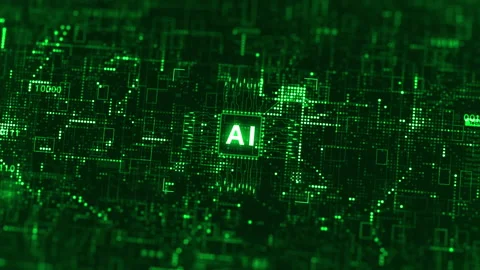 Artificial Intelligence AI. Future Technology Concept Visualization. Big Data Video stock 165574611