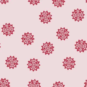 Artificial intelligence ai gear industry 5 glyph seamless pattern Stockillustratie