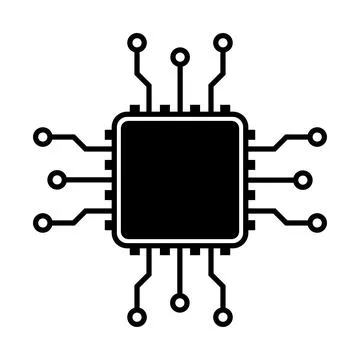 Artificial Intelligence, AI Icon Symbol Stock Illustration