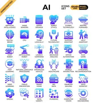 Artificial intelligence (AI) Stock Illustration