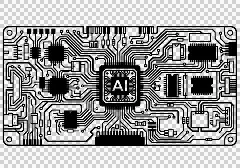 Artificial Intelligence AI 스톡 일러스트