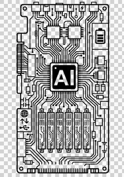Artificial intelligence AI Illustrazione stock