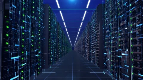 Artificial intelligence ai large model data server room Video stock 288286304