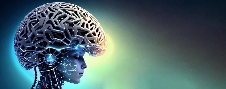 Artificial intelligence. AI Learning and Artificial Intelligence Concept. B.. Stock Illustration