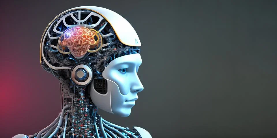 Artificial intelligence. AI Learning and Artificial Intelligence Concept. B.. Stock Illustration