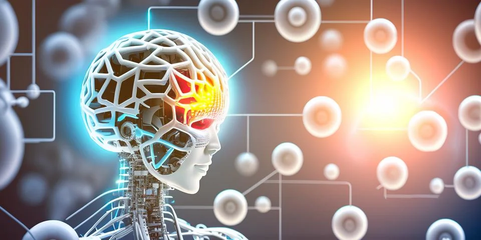 Artificial intelligence. AI Learning and Artificial Intelligence Concept. B.. Stock Illustration