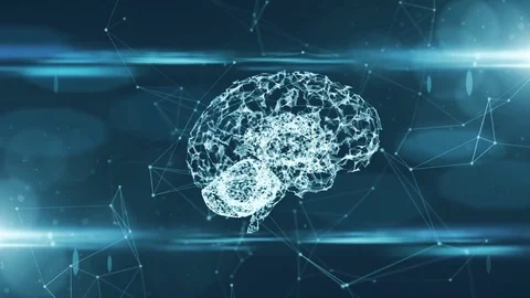 Artificial intelligence ai learning robot virtual neural network machine Video stock 81157109