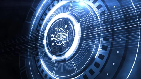 Artificial intelligence (AI), machine learning and modern computer technologi Stock Footage 140106880