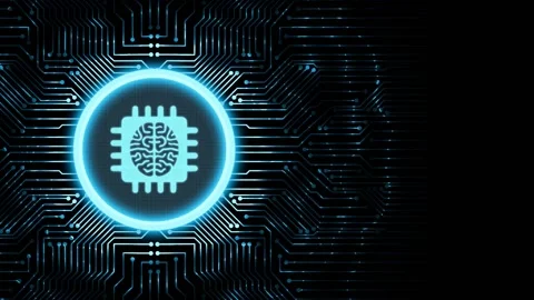 Artificial intelligence (AI), machine learning and modern computer technologi Stock Footage 142676755