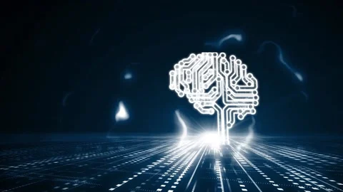 Artificial intelligence (AI), machine learning and modern computer technologi Stock Footage 143702915