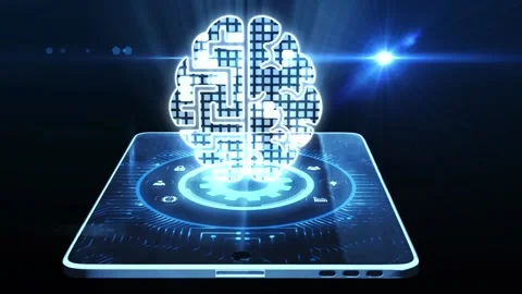 Artificial intelligence (AI), machine learning and modern computer technologi Stock Footage 152579052