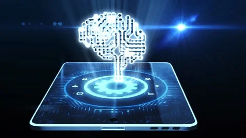 Artificial intelligence (AI), machine learning and modern computer technologi Stock Footage 152579071