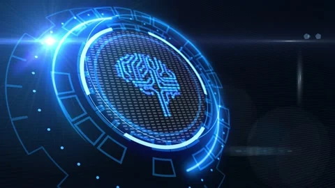 Artificial intelligence (AI), machine learning and modern computer technolo.. Vídeo Stock 233663664