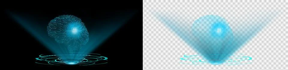 Artificial intelligence (AI), machine learning, neural networks, human brain  Stock Illustration