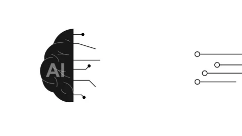 Artificial intelligence ai neural network interconnected nodes computational Stock Footage 302783747