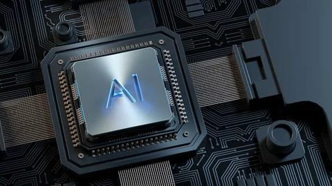 Artificial intelligence AI neural network digital brain machine deep learning 스톡 일러스트