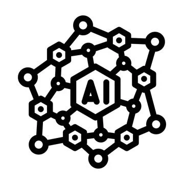 Artificial intelligence ai neural network connection technology Stockillustratie