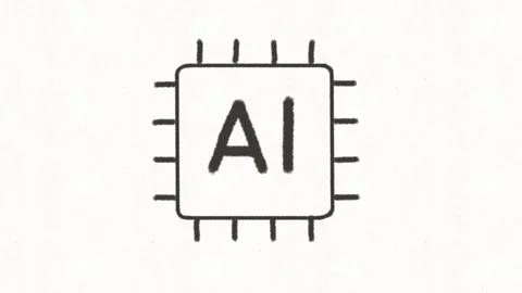 Artificial Intelligence AI Processor Chip Animation Stock Footage 342018508