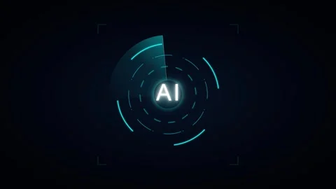 Artificial intelligence ai radar scan interface digital technology background Stock Footage 337552688