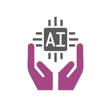 Artificial Intelligence Ai related icon on background for graphic and web design Stock Illustration