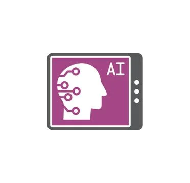 Artificial Intelligence Ai related icon on background for graphic and web design 스톡 일러스트