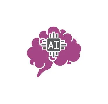 Artificial Intelligence Ai related icon on background for graphic and web design 스톡 일러스트
