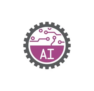 Artificial Intelligence Ai related icon on background for graphic and web design Stock Illustration