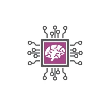 Artificial Intelligence Ai related icon on background for graphic and web design Illustrazione stock