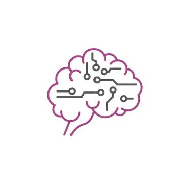 Artificial Intelligence Ai related icon on background for graphic and web design Stock Illustration