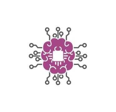Artificial Intelligence Ai related icon on background for graphic and web design イラスト素材