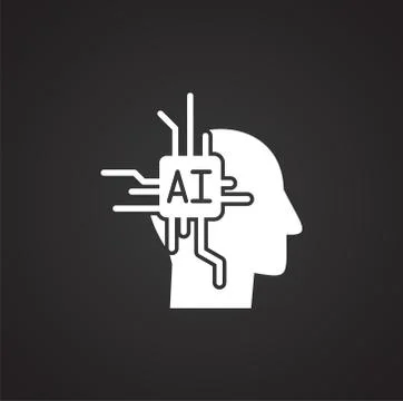 Artificial Intelligence Ai related icon on background for graphic and web design イラスト素材