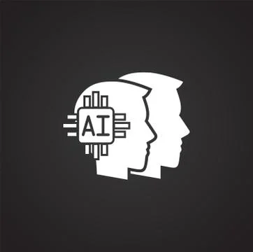Artificial Intelligence Ai related icon on background for graphic and web design Stock Illustration