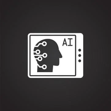 Artificial Intelligence Ai related icon on background for graphic and web design Stock Illustration