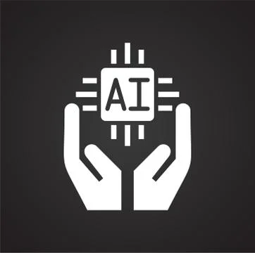 Artificial Intelligence Ai related icon on background for graphic and web design 스톡 일러스트