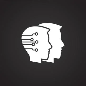 Artificial Intelligence Ai related icon on background for graphic and web design Illustrazione stock