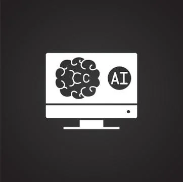 Artificial Intelligence Ai related icon on background for graphic and web design Stock Illustration