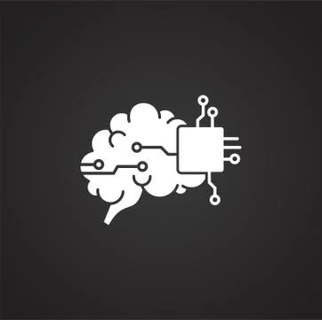 Artificial Intelligence Ai related icon on background for graphic and web design Stock Illustration