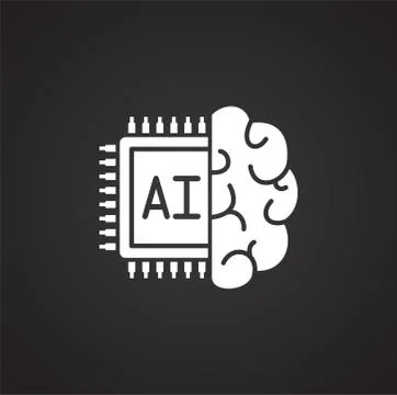 Artificial Intelligence Ai related icon on background for graphic and web design Stock Illustration