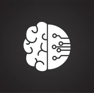 Artificial Intelligence Ai related icon on background for graphic and web design イラスト素材