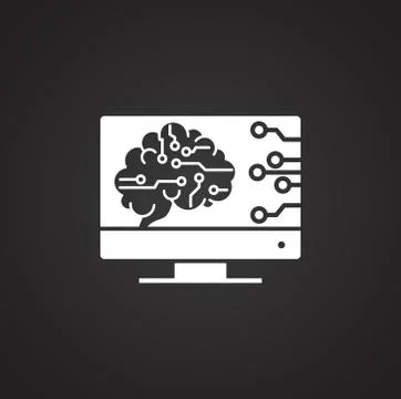 Artificial Intelligence Ai related icon on background for graphic and web design Stock-Illustration