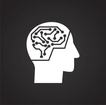 Artificial Intelligence Ai related icon on background for graphic and web design Stock Illustration
