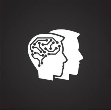 Artificial Intelligence Ai related icon on background for graphic and web design Stock Illustration