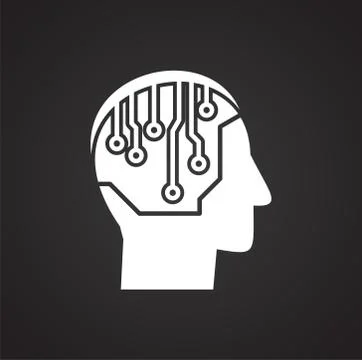 Artificial Intelligence Ai related icon on background for graphic and web design Illustrazione stock