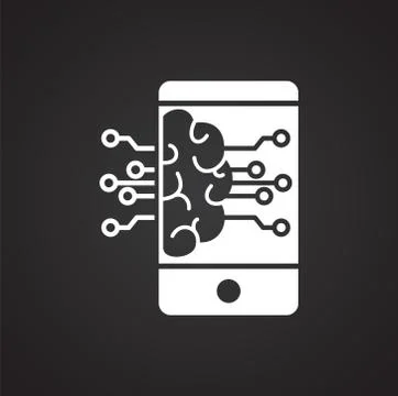 Artificial Intelligence Ai related icon on background for graphic and web design 스톡 일러스트