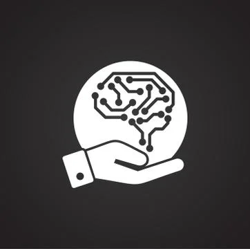 Artificial Intelligence Ai related icon on background for graphic and web design Stock Illustration