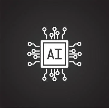 Artificial Intelligence Ai related icon on background for graphic and web design Stock Illustration