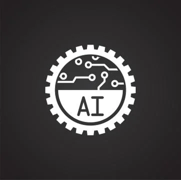 Artificial Intelligence Ai related icon on background for graphic and web design Stock Illustration