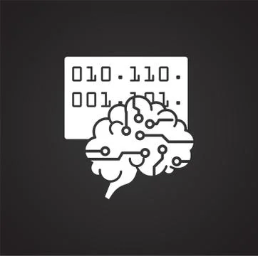 Artificial Intelligence Ai related icon on background for graphic and web design 스톡 일러스트