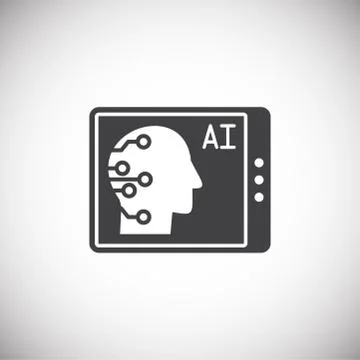 Artificial Intelligence Ai related icon on background for graphic and web design Ilustração Stock