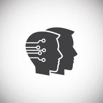 Artificial Intelligence Ai related icon on background for graphic and web design Illustrazione stock